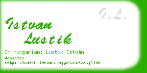 istvan lustik business card